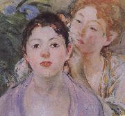 Berthe Morisot Detail of Embroider oil painting on canvas